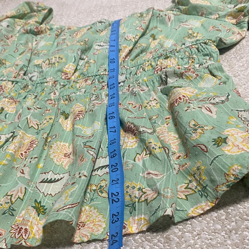 Torrid Mint Floral Peplum Blouse Size 2X - Picture 14 of 15